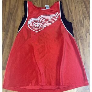 Detroit Red Wings Tank Top Iron Knights Athletics Red Black Mesh NHL Medium M